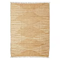 Neutral Color Handwoven Square Rug With Striped Diamond Pattern And Jute Material 3d model