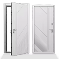 Modern Swing Door Design With Stylish Geometric Lines And Dark Panel Finish