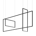 Modern Minimalist Black Geometric Chandelier with Sleek Linear Shapes for Interior Spaces
