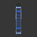 Inclined Industrial Conveyor Equipment With Blue Belt And Stainless Steel Frame