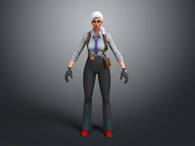 Knight Character With Dragon Creature In Fantasy Adventure Landscape 3d model