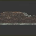 Building Structure Model Featuring Unfinished Brick Walls Wooden Frames And Foundation