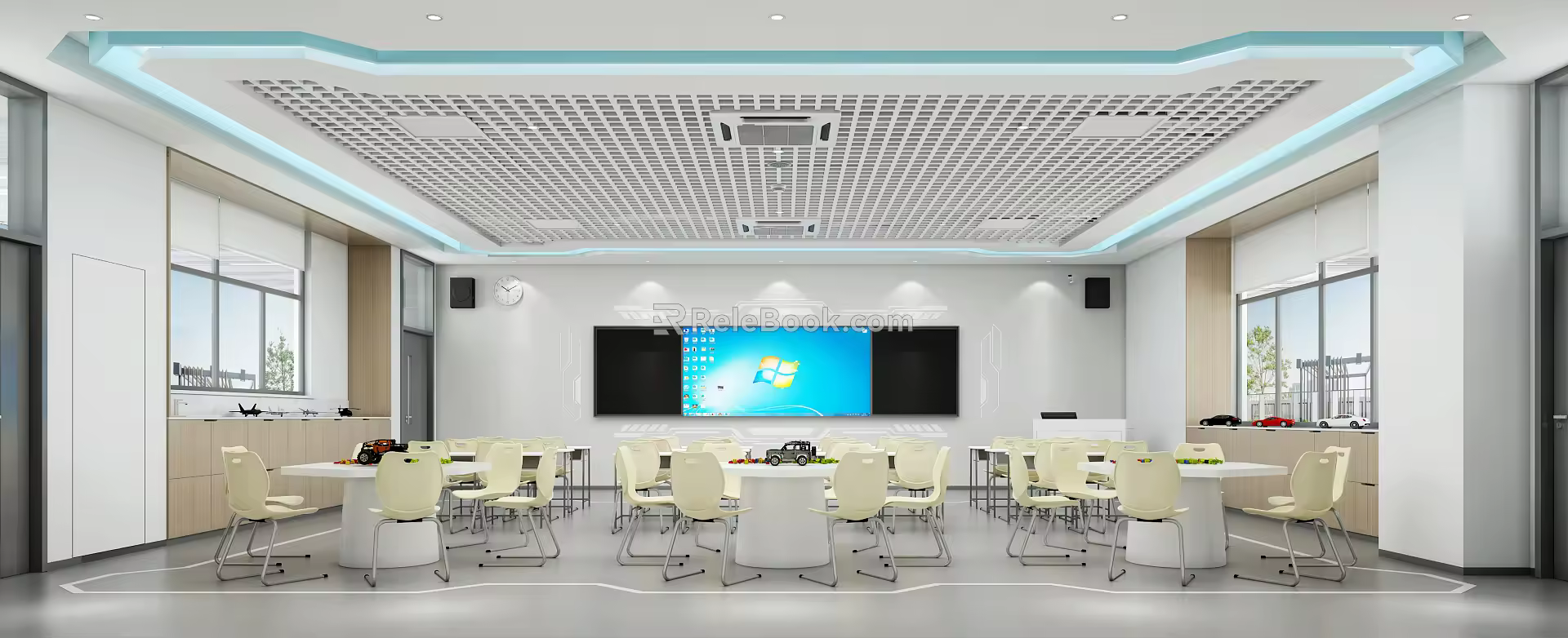 Modern classroom comprehensive practice room 3d model