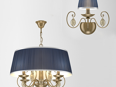 Simple European lamps and lanterns combination lamps model