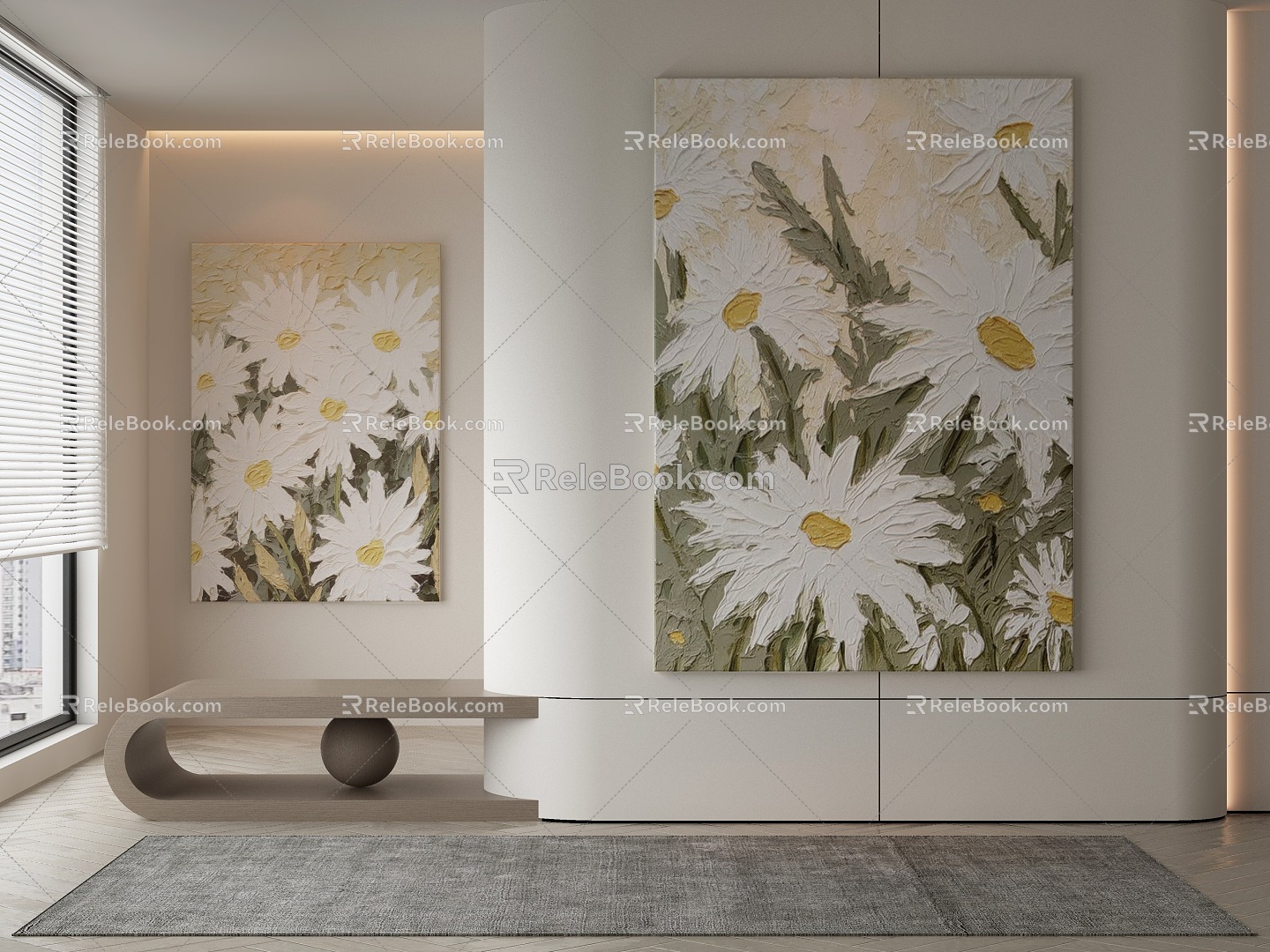 Quiet Plant Painting Decorative Painting Hanging Painting 3d model