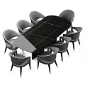Table and chair combination 3d model