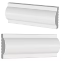 Classic White Gypsum Molding Design For Interior Wall And Ceiling Trim 3d model