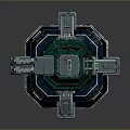 Turret Turntable Railgun Sci-fi Tower Defense Game Tower Defense Sci-fi Turret Game Turret Game Battery 3d model