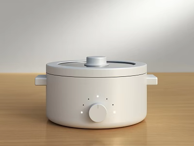 Modern electromagnetic cooker kitchenware pot steamer 3d model