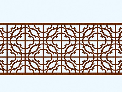 New Chinese-style openwork window grilles model