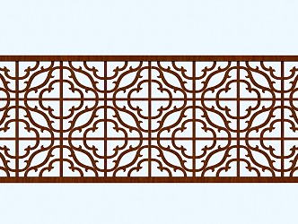 New Chinese-style openwork window grilles 3d model