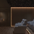 Modern AV Room Simple Technology Home Theater Private Cinema Light Luxury 3d model