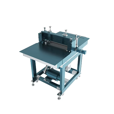 Industrial Heavy Duty Press Machine with Adjustable Rollers and Sturdy Worktable 3d model