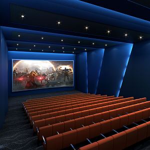 Modern Cinema Playing Hall 3d model