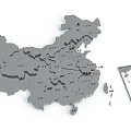 3D China Map Sculpture Carving With Detailed Provincial Boundaries And Geographic Features