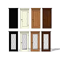 Various Colored Hinged Doors With Diamond Glass Panels And Classic Styles