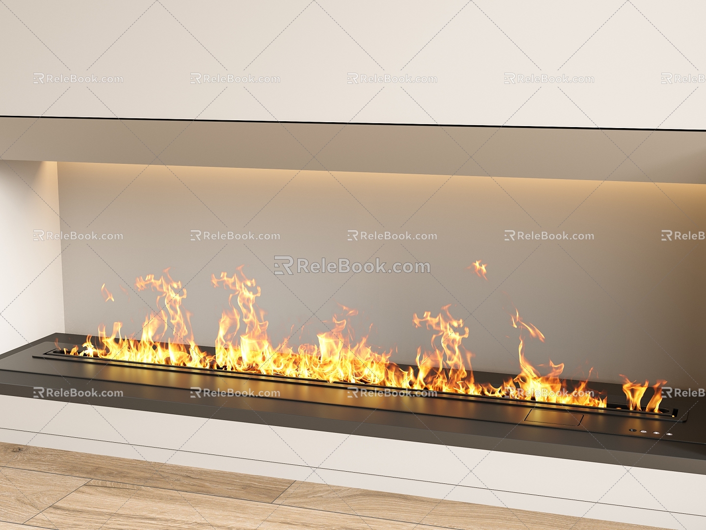 Modern Light Luxury Fireplace Modern Fireplace Stove Embedded Electronic Fireplace Electronic Flame Stove Indoor Fireplace 3d model