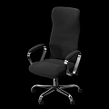 Ergonomic Black Office Chair With Mesh Back Metal Armrests And Silver Rolling Base