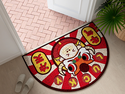 Modern shape carpet foyer carpet model