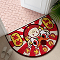 Modern shape carpet foyer carpet 3d model