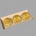 Freshly Baked Seeded Bread Rolls Arranged on White Rectangular Plate