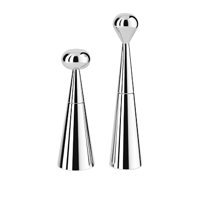 Stainless Steel Modern Kitchen Appliances With Two Different Sizes And Stylish Design 3d model
