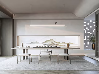 New Chinese Tea Room Home Tea Room 3d model