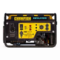Champion Industrial Hybrid Generator With Yellow Black Housing Control Panel Knobs And Outlets 3d model
