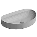 Sleek White Ceramic Oval Above Counter Wash Basin Design 3d model