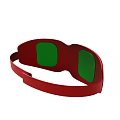 Red Waist Heating Belt With Blue Control Module For Pain Relief