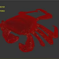 Detailed Crab With Dark Carapace Purple Claws And Multiple Legs On Dark Background