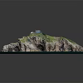 Garden Landscape Featuring Rocky Terrain Lush Green Vegetation And Scenic Water Elements