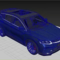 Blue Modern SUV With Sporty Exterior LED Headlights And Alloy Wheels