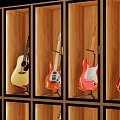 Modern Display Cabinet Guitar Display Cabinet 3d model