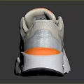 Nike Beige White Orange Air Max Sporty Casual Sneakers With Cushioned Sole Design