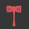 Mythical Fantasy Hammer With Colorful Flame Patterns And Ornate Purple Blue Design