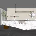 Modern Front Desk 3d model
