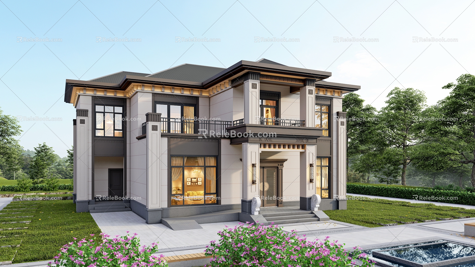 New Chinese Villa 3d model