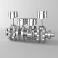 Modern engine analysis diagram linkage shaft camshaft 3d model