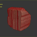 Natural Wood Stone Block With Smooth Surface And Distinctive Grain Texture 3d model