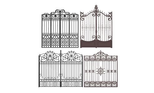 European-style gate 3d model