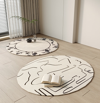 Round carpet 3d model