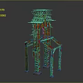 Modern Decorative Furniture With Metal Frame And Multi Layer Intricate Structure Design