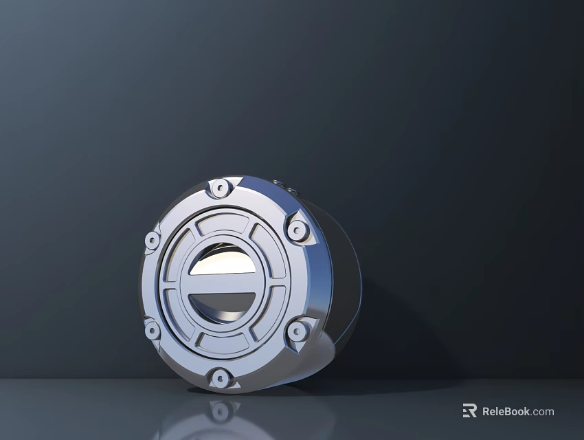 Public Facility Metal Manhole Cover With Round Design And Secure Bolted Structure 3d model 