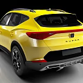 Yellow SUV Car With Modern Front Grille And Sleek Body