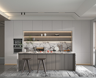 Open kitchen Modern kitchen 3d model