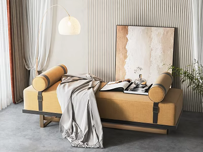 Modern Bed End Stool Rohan Bed 3d model