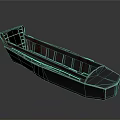 Rusty Metal Boat With Open Compartment And Weathered Exterior