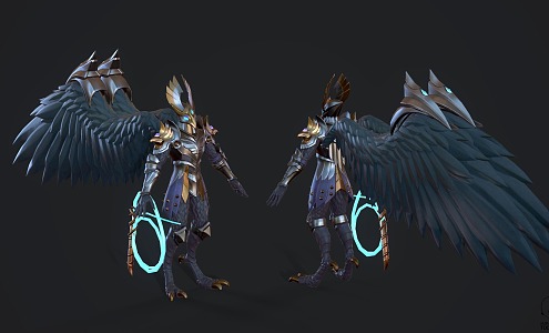 Warrior Mage Game Role 3d model