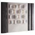 Modern Background Wall Design With Square Panel Accents And Soft Embedded Lighting